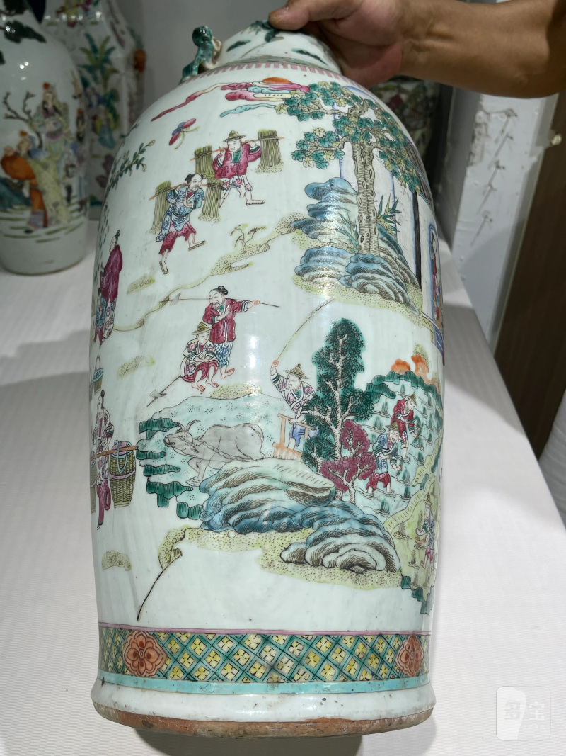 清代 粉彩人物纹瓷器一组十四件 - 图60